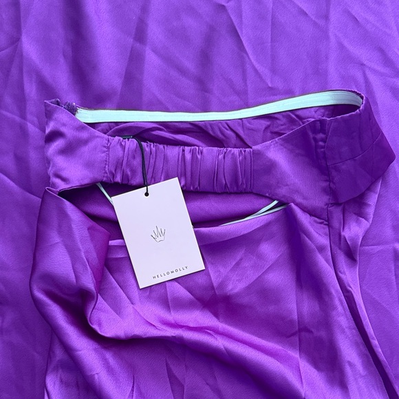 Hello Molly Vibrant Purple Satin maxi NWT Size 2 - Picture 2 of 7